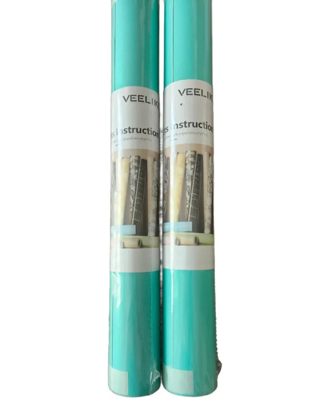 Brand New Thick Tiffany Blue Green Wallpaper 2 Rolls Peel and Stick